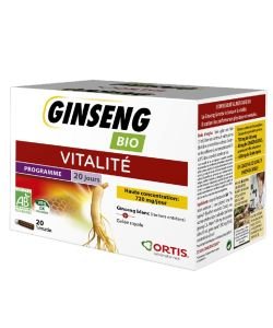 Ginseng Vitalité - emballage abîmé BIO, 20 fioles